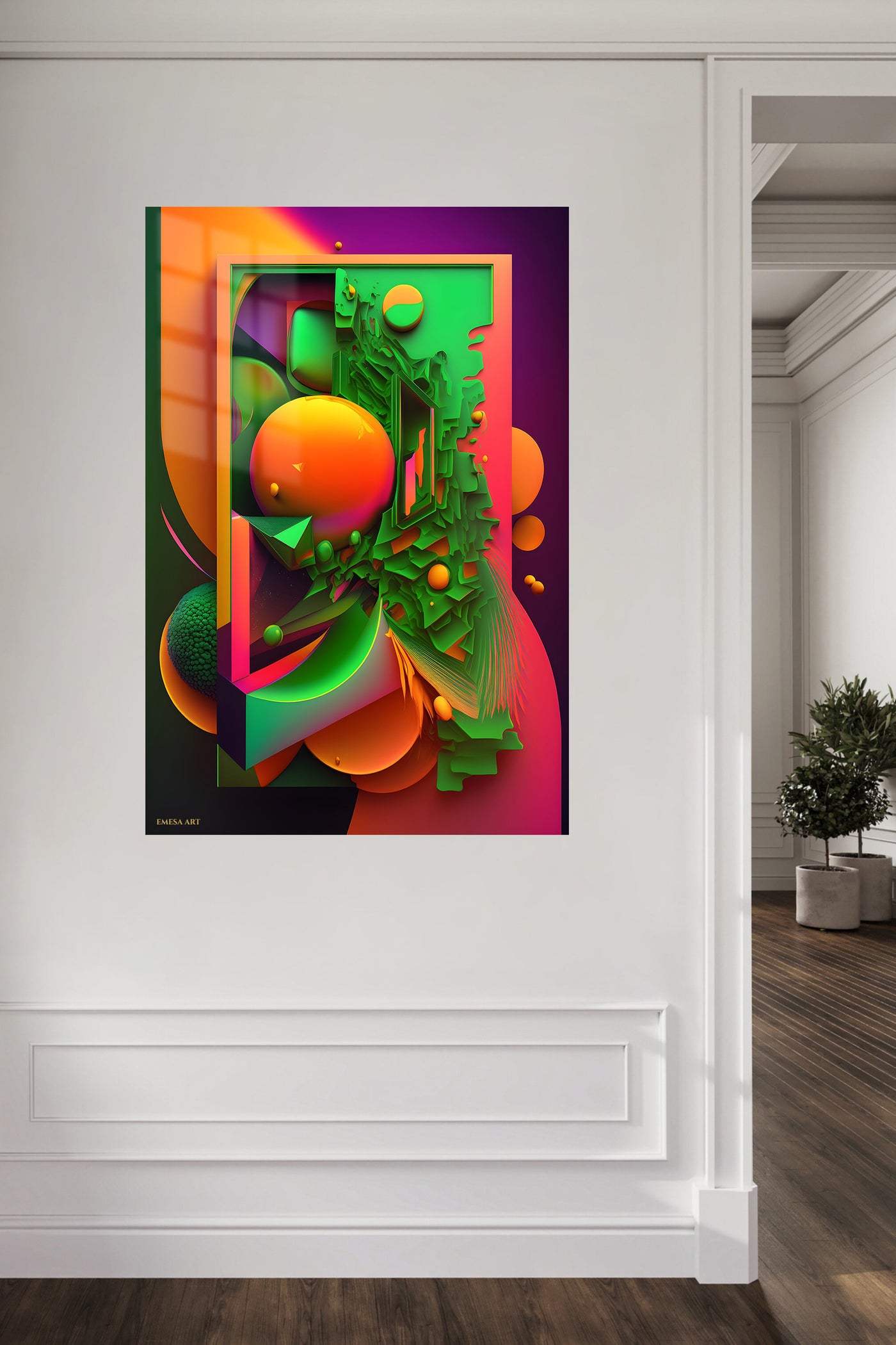 Vibrant Cosmic Flow wall art
