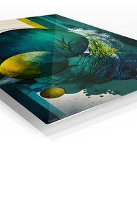 Soft Neutral Layered Waves wall art