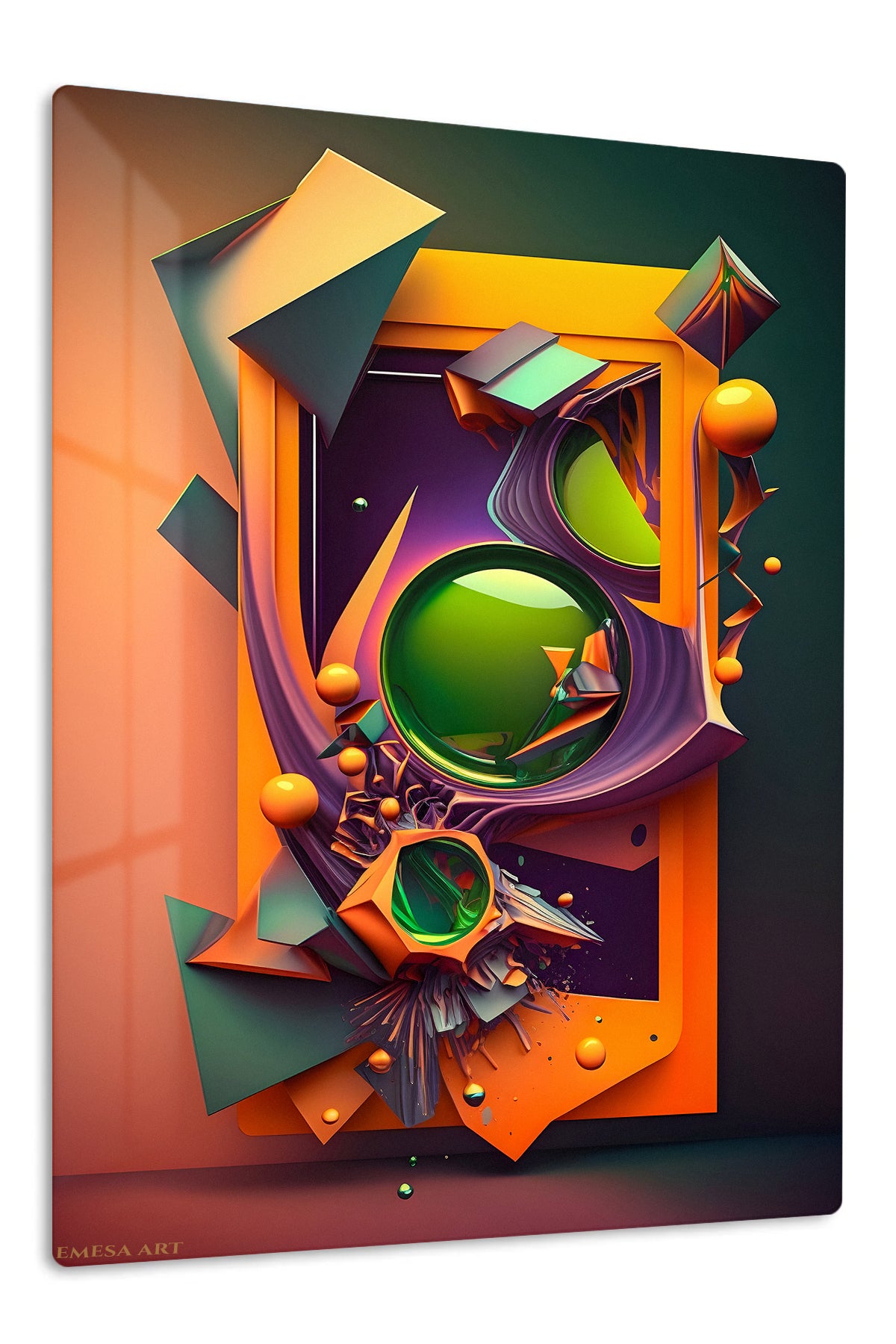 Pastel Blue Peach Flow wall art