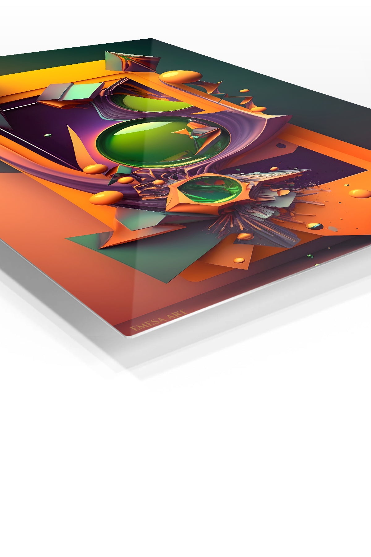 Pastel Blue Peach Flow wall art