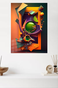 Pastel Blue Peach Flow wall art