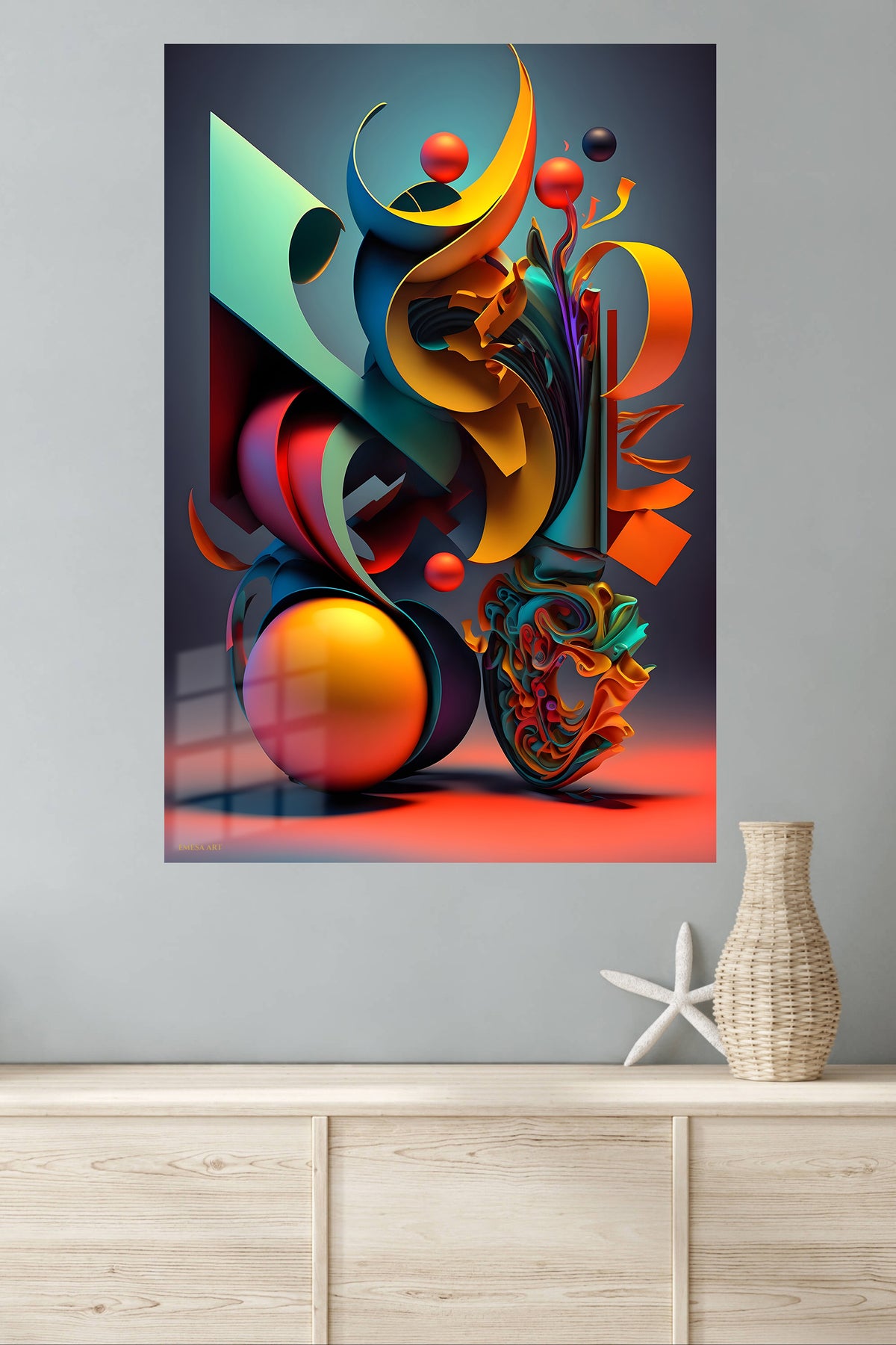 Golden Pink Minimal wall art