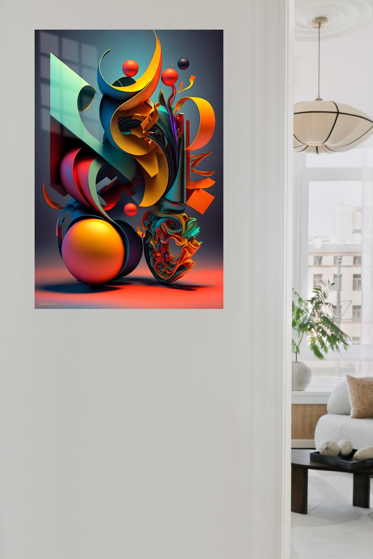 Golden Pink Minimal wall art