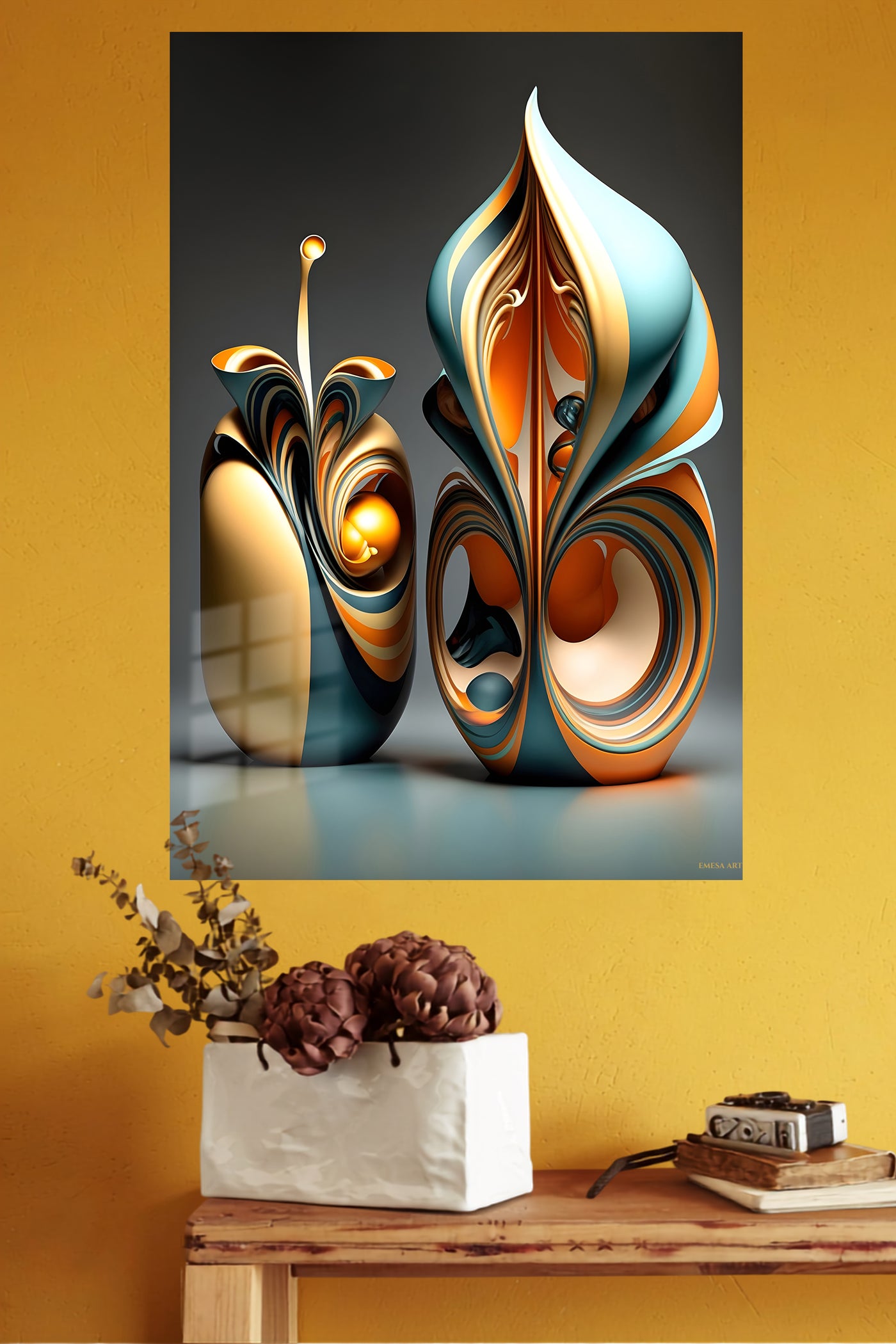Sage Peach Circular wall art