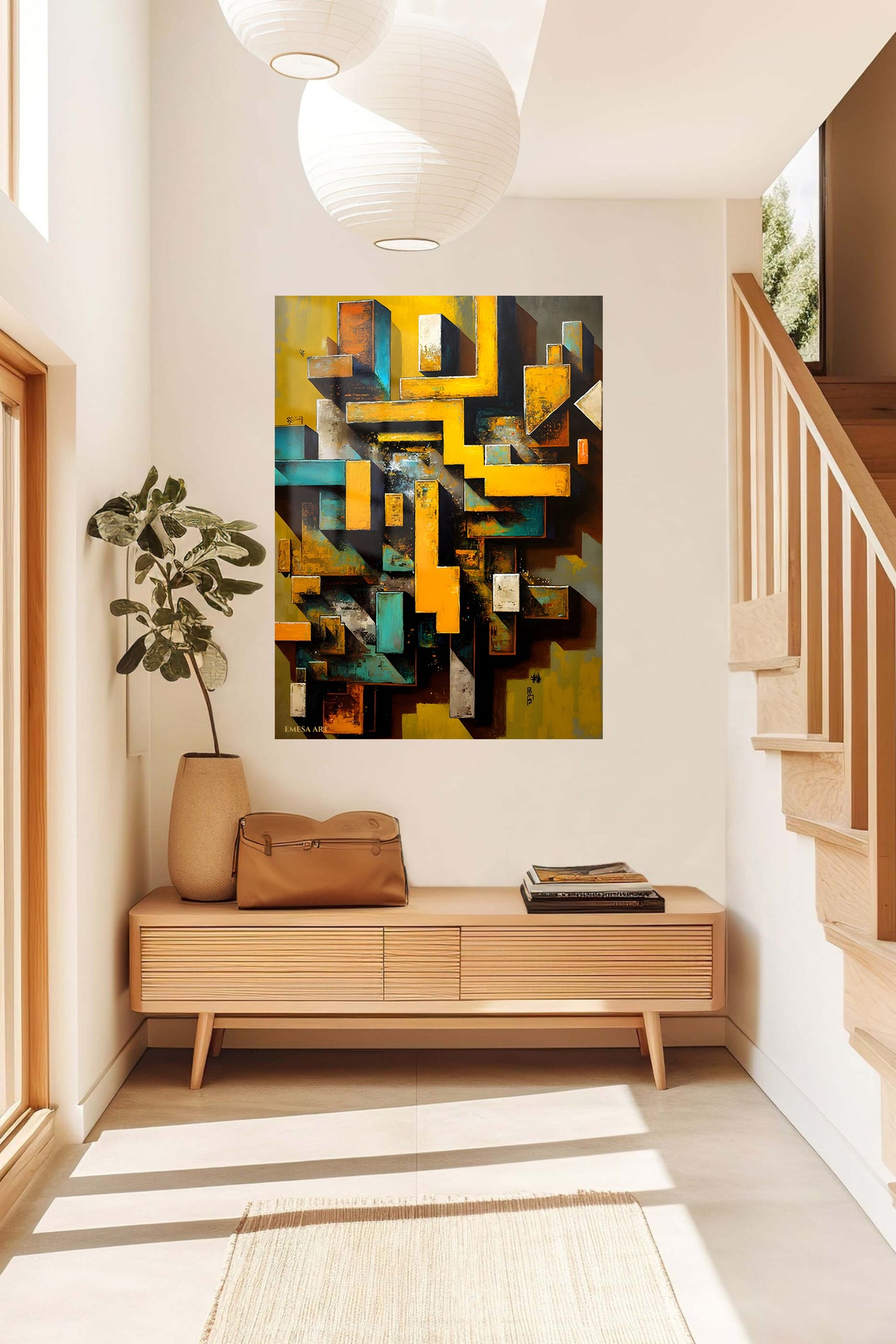 Neutral Sculptural Swirl wall art