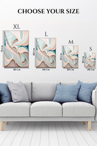 Orange Green Dimensional wall art