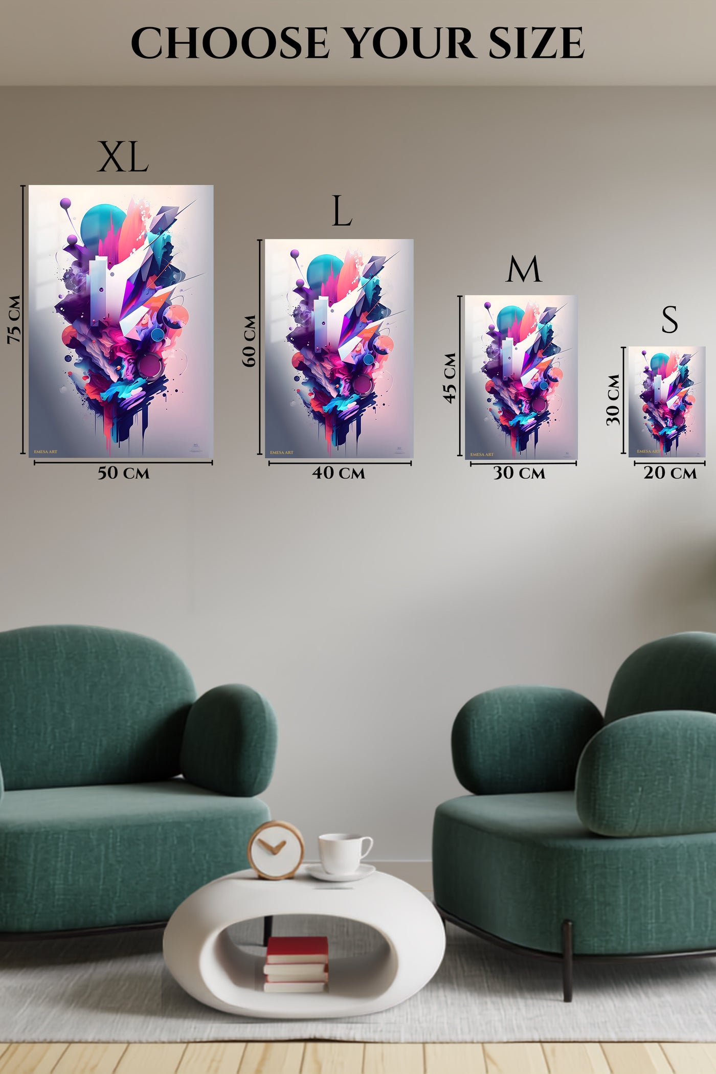 Purple Pink Abstract Bloom wall art