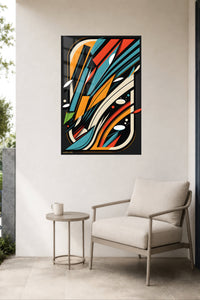 Black Gold Brushstroke wall art