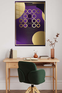 Golden Ribbon Forms metal wall art displayed in a contemporary living space