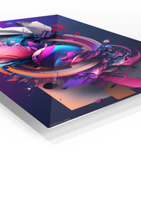 Peach Gold Minimal Flow wall art