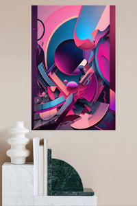 Verdant Orbit Composition metal wall art displayed in a modern interior