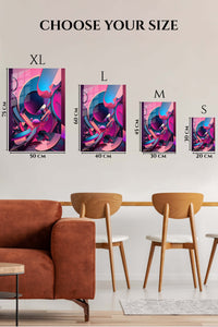 EMESA metal wall art size comparison guide for Verdant Orbit Composition
