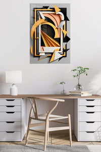 Blue Purple Organic 3D wall art