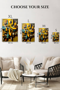 EMESA metal wall art size comparison guide for Emerald and Amber Flow