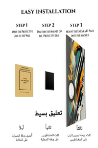 Magnetic mounting installation guide for EMESA metal wall art