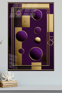 Fractured Teal Frame metal wall art displayed in a modern interior