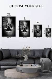 EMESA metal wall art size comparison guide for Layered Orbital Geometry