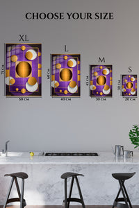 EMESA metal wall art size comparison guide for Fragmented Teal Portrait