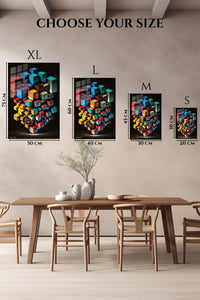 EMESA metal wall art size comparison guide for Monochrome Orbital Circles