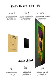 Magnetic mounting installation guide for Floating Cubes and Color Arrows metal wall art