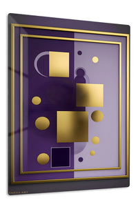 Neon Orbital Flow premium metal wall art – front view