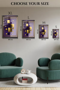 EMESA metal wall art size comparison guide for Neon Orbital Flow