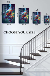 EMESA metal wall art size comparison guide for Coral Portal Reverie