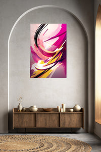 Luminous Geometric Mosaic metal wall art displayed in a contemporary living space