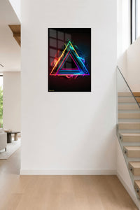 Teal Botanical Energy metal wall art displayed in a contemporary living space
