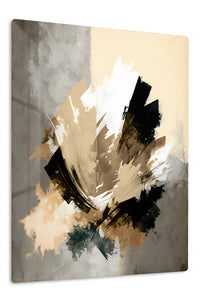 Golden Botanical Silhouette premium metal wall art – front view