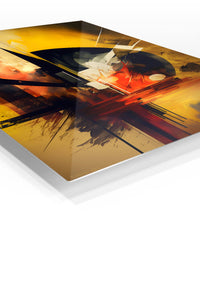 Eclipse Burst premium metal wall art – angled view