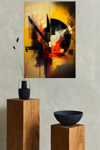 Eclipse Burst metal wall art displayed in a modern interior