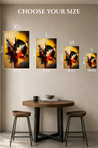 EMESA metal wall art size comparison guide for Eclipse Burst