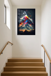 Verdant Orbit metal wall art displayed in a contemporary living space