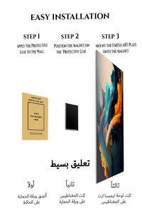 Magnetic mounting installation guide for Emerald Frames and Orange Forms metal wall art