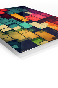 Celestial Geometry premium metal wall art – angled view