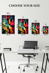 EMESA metal wall art size comparison guide for Celestial Geometry