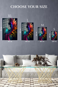 EMESA metal wall art size comparison guide for Fragmented Mountain Reverie