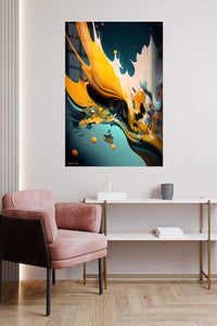 Monochrome Orbit Relief metal wall art displayed in a contemporary living space