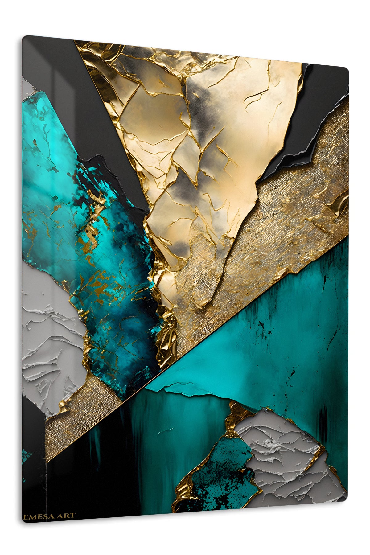 Radiant Spiral Frame premium metal wall art – front view