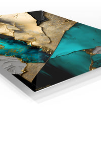 Radiant Spiral Frame premium metal wall art – angled view