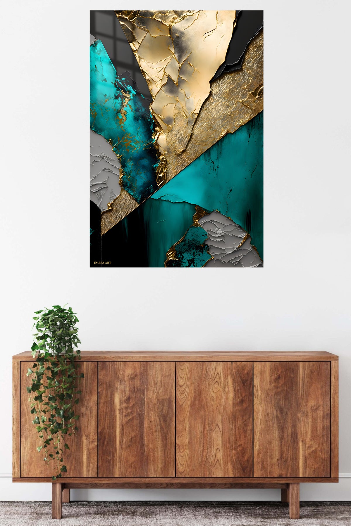 Radiant Spiral Frame metal wall art displayed in a contemporary living space