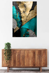 Radiant Spiral Frame metal wall art displayed in a contemporary living space