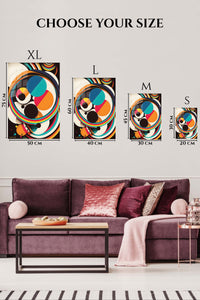 EMESA metal wall art size comparison guide for Distressed Geometric Triangle Composition