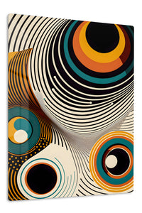 Golden Nested Geometry premium metal wall art – front view