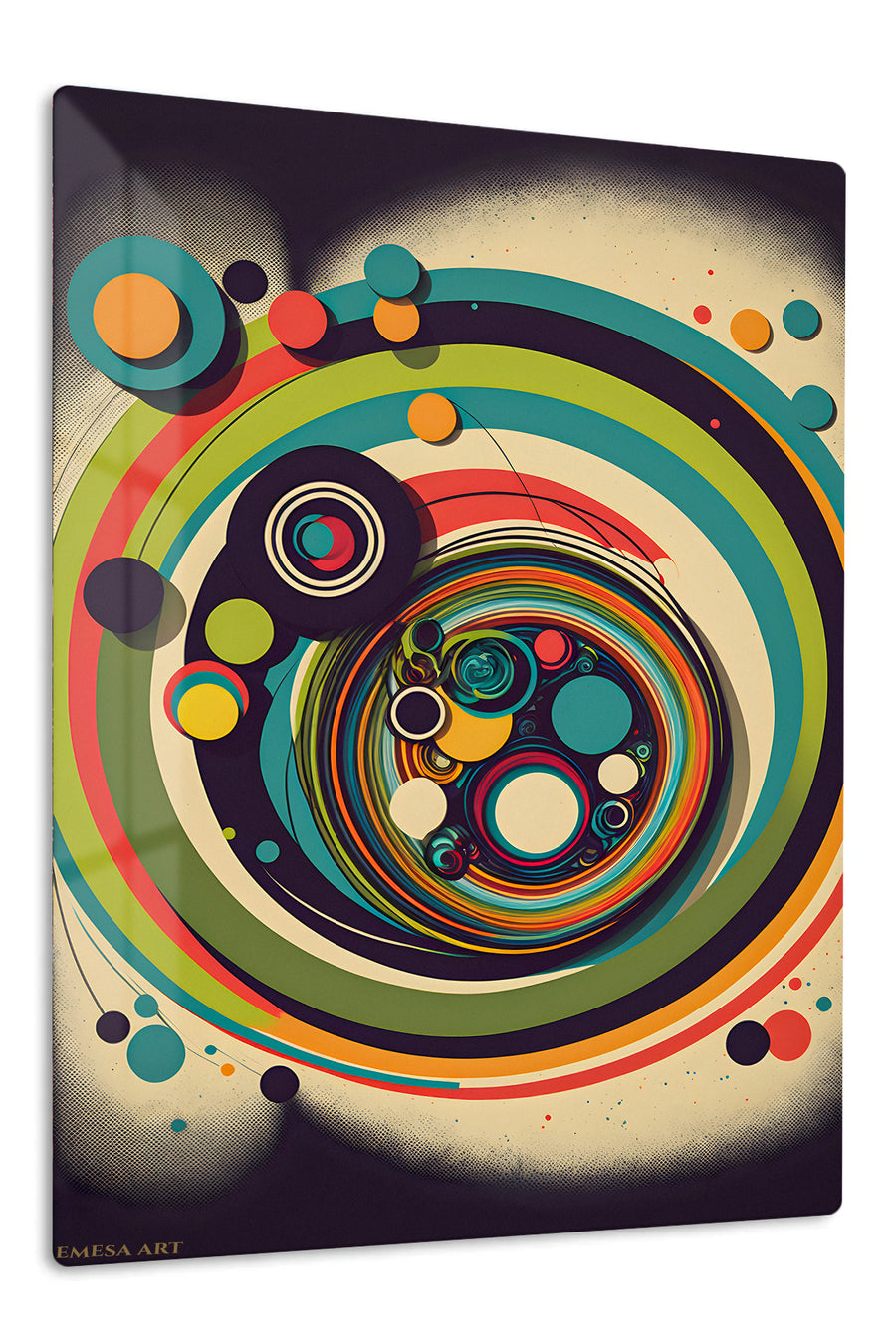 Floating Forms and Arches premium metal wall art – front view