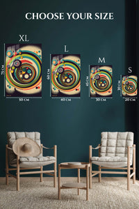 EMESA metal wall art size comparison guide for Floating Forms and Arches