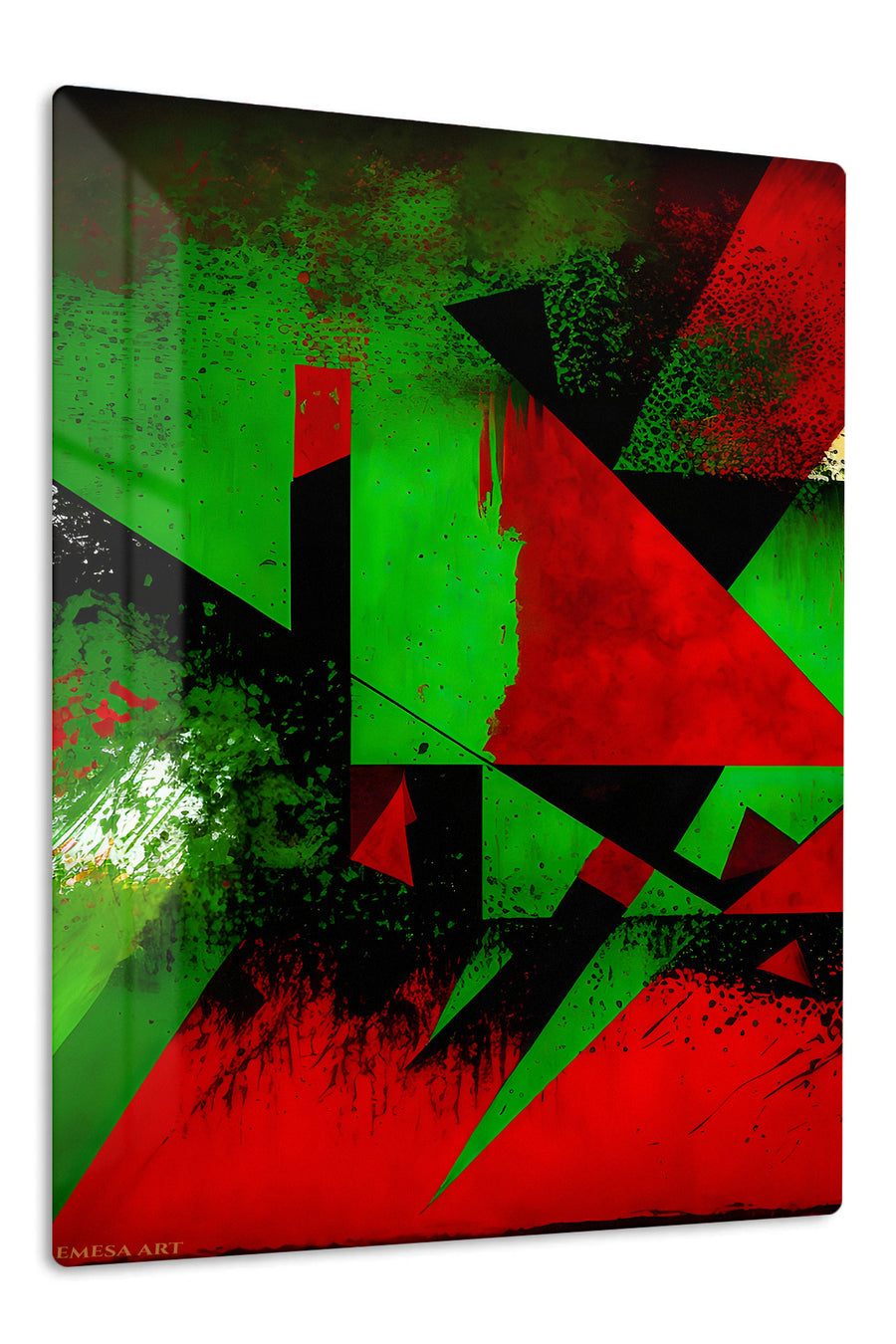 Monochrome Orbital Depth premium metal wall art – front view
