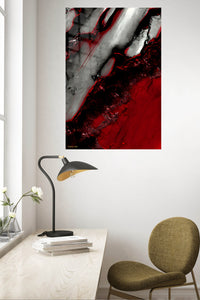 Balanced Triangle Mosaic metal wall art displayed in a contemporary living space