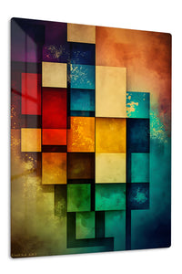 Celestial Geometric Balance premium metal wall art – front view